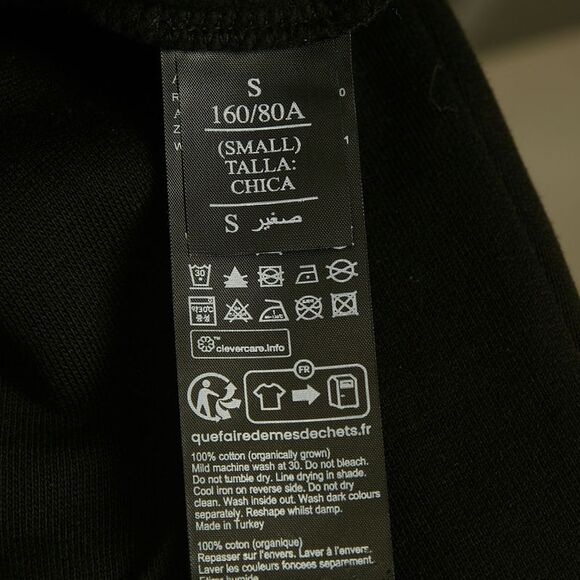 All Saints Black Cotton Embellished Trim Sweatshirt S - Picture 4 of 4